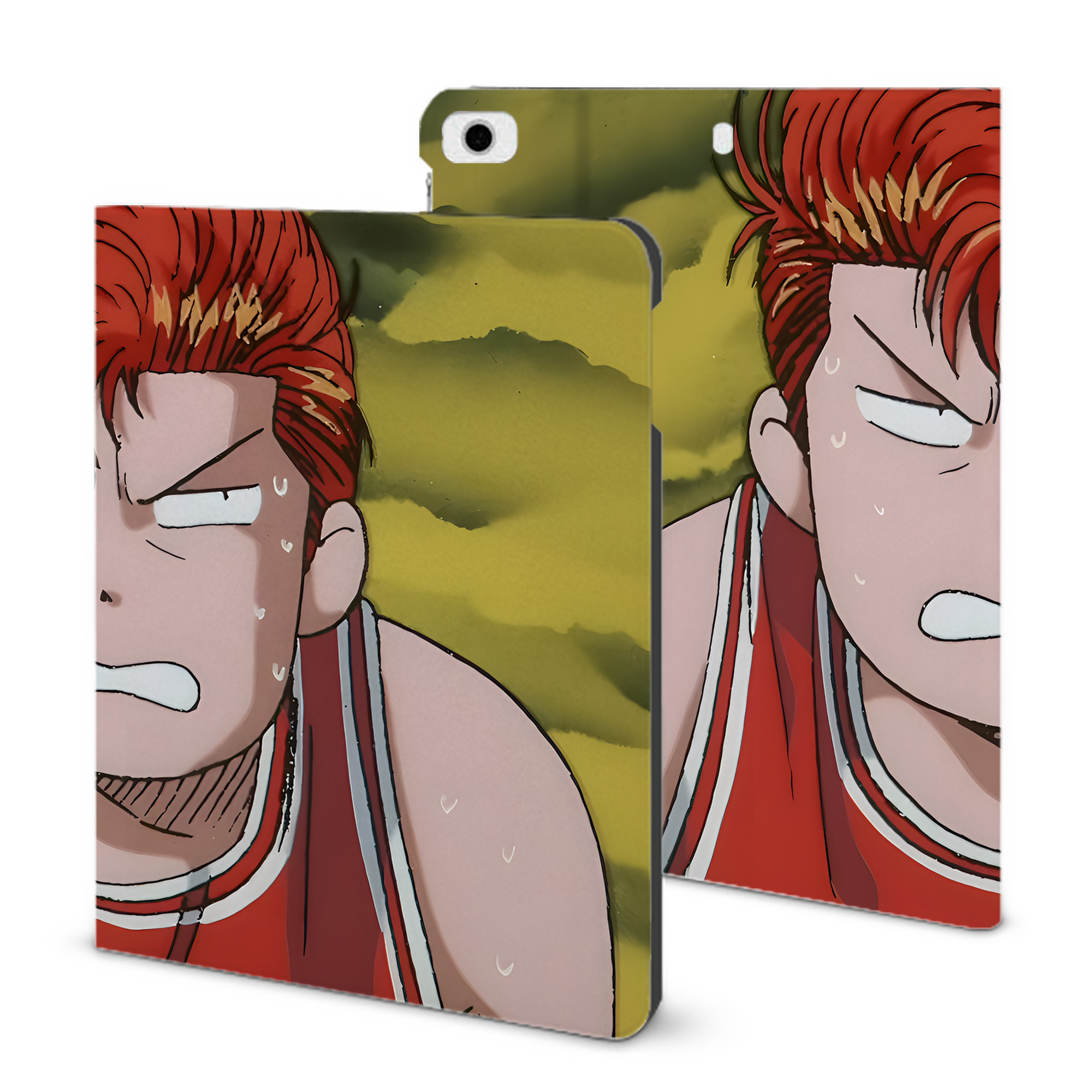 （画像用） SLAM DUNK／スラムダンク IPad ケース ブック型 PUレザー TPU 耐衝撃 軽量 薄型 ペン収納なし 全面保護 IPad 各モデル対応